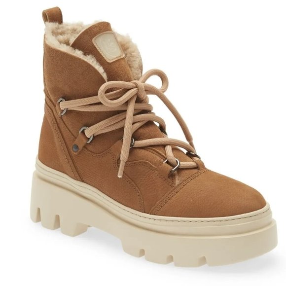 NWT$550 PAUL GREEN Pandora Fluff Shearling CHUNKY Boot CAMEL 6.5 AU 9 US (TD6)